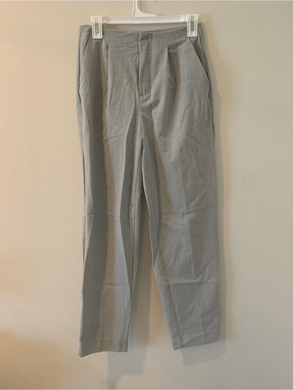 a new day Light Gray Pleated Straight-Leg Pants